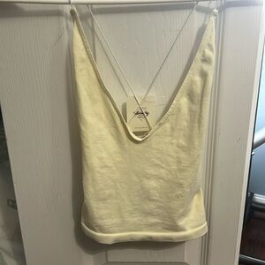 NWT Free People Seamless Tank. Open back crop.